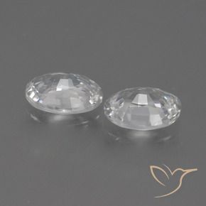 Gemas de Circón Blanco natural de 2.26 ct, Ovalada, VS