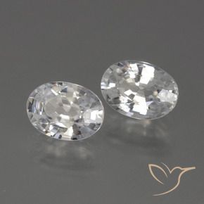 Gemas de Circón Blanco cálido natural de 2.51 ct, Ovalada, VVS