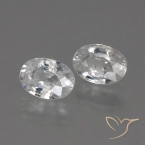 Gemas de Circón Blanco natural de 2.42 ct, Ovalada, VS
