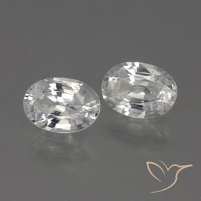 Gemas de Circón Blanco natural de 2.27 ct, Ovalada, VVS