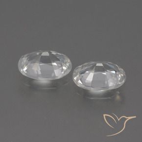 Gemas de Circón Blanco natural de 2.27 ct, Ovalada, VVS
