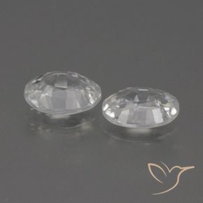 Gemas de Circón Blanco natural de 2.33 ct, Ovalada, VS