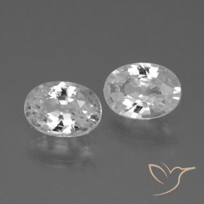 Gemas de Circón Blanco natural de 2.26 ct, Ovalada, VS