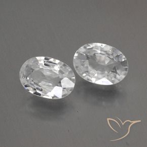 Gemas de Circón Blanco natural de 1.93 ct, Ovalada, VS