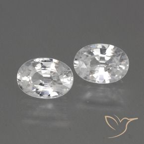 Gemas de Circón Blanco natural de 2.56 ct, Ovalada, VS