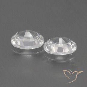 Gemas de Circón Blanco natural de 2.56 ct, Ovalada, VS