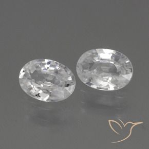 Gemas de Circón Blanco natural de 2.24 ct, Ovalada, VS