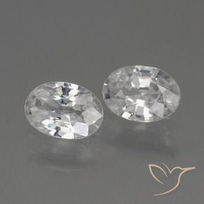 Gemas de Circón Blanco natural de 2.17 ct, Ovalada, VS