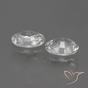 Gemas de Circón Blanco natural de 2.17 ct, Ovalada, VS