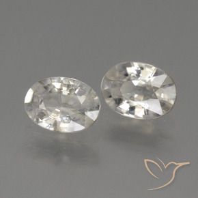 Gemas de Circón Blanco cálido natural de 2.27 ct, Ovalada, VS