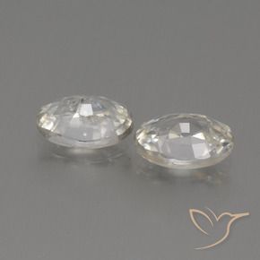 Gemas de Circón Blanco cálido natural de 2.27 ct, Ovalada, VS