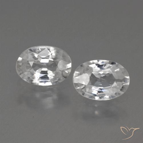 2.23ctw Natural Blanco Circón, Ovalada, VVS-VS