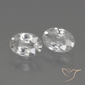 Gemas de Circón Blanco natural de 2.23 ct, Ovalada, VVS-VS