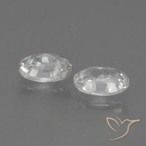 Gemas de Circón Blanco natural de 2.23 ct, Ovalada, VVS-VS