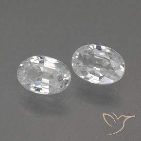 Gemas de Circón Blanco natural de 2.16 ct, Ovalada, VVS