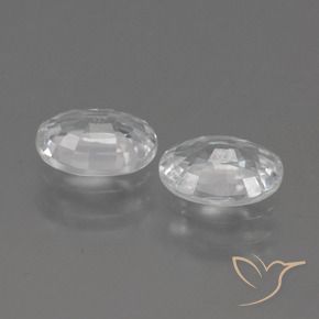Gemas de Circón Blanco natural de 2.16 ct, Ovalada, VVS