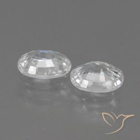 Gemas de Circón Blanco natural de 2.37 ct, Ovalada, VS