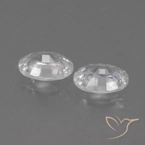 Gemas de Circón Blanco natural de 2.27 ct, Ovalada, VVS-VS