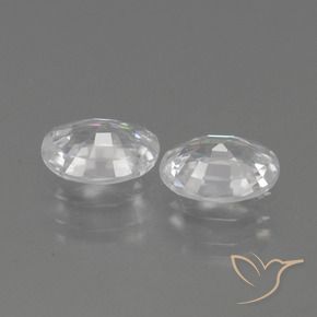 Gemas de Circón Blanco natural de 2.16 ct, Ovalada, VVS