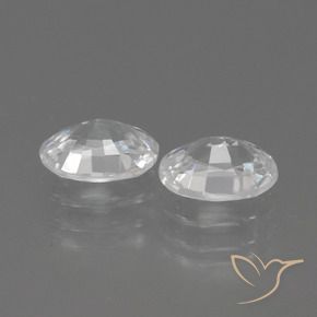 Gemas de Circón Blanco natural de 2.35 ct, Ovalada, VVS
