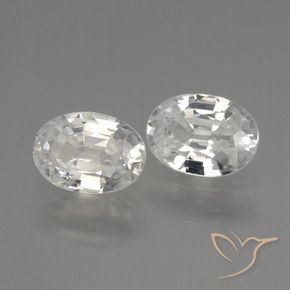 Gemas de Circón Blanco natural de 2.44 ct, Ovalada, VVS