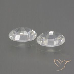 Gemas de Circón Blanco natural de 2.48 ct, Ovalada, VVS