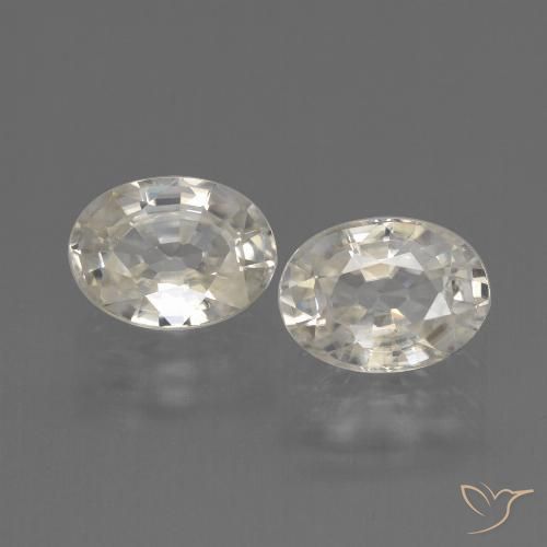 2.62ctw Natural Blanco cálido Circón, Ovalada, VVS