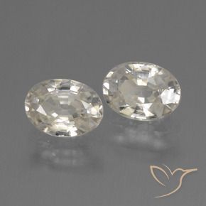 Gemas de Circón Blanco cálido natural de 2.62 ct, Ovalada, VVS