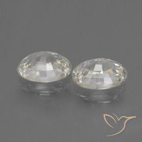 Gemas de Circón Blanco cálido natural de 2.62 ct, Ovalada, VVS