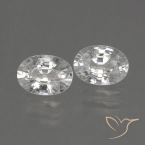 Gemas de Circón Blanco natural de 2.50 ct, Ovalada, VVS