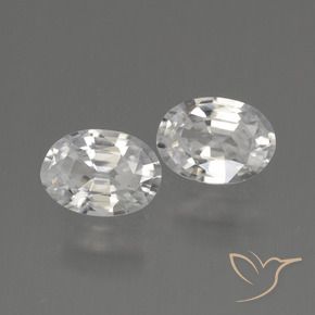 Gemas de Circón Blanco natural de 2.09 ct, Ovalada, VVS