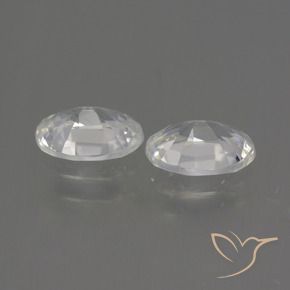 Gemas de Circón Blanco natural de 2.09 ct, Ovalada, VVS