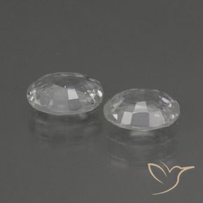 Gemas de Circón Blanco natural de 2.30 ct, Ovalada, VS