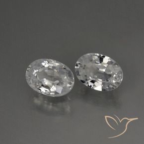Gemas de Circón Blanco natural de 2.56 ct, Ovalada, VVS-VS