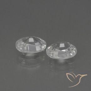 Gemas de Circón Blanco claro natural de 2.51 ct, Ovalada, VS