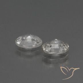 Gemas de Circón Blanco natural de 2.41 ct, Ovalada, VVS-VS