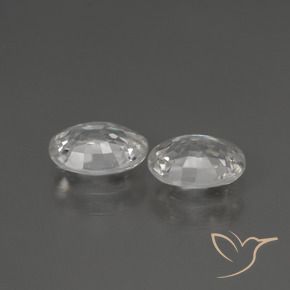 Gemas de Circón Blanco natural de 2.23 ct, Ovalada, VS