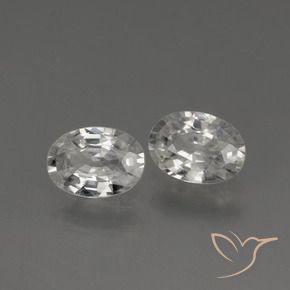 Gemas de Circón Blanco natural de 2.13 ct, Ovalada, VVS-VS