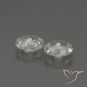 Gemas de Circón Blanco natural de 2.13 ct, Ovalada, VVS-VS