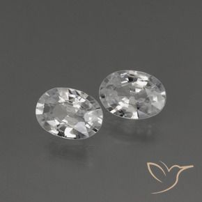 Gemas de Circón Blanco natural de 2.08 ct, Ovalada, VVS