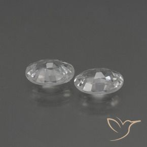 Gemas de Circón Blanco natural de 2.08 ct, Ovalada, VVS