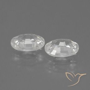 Gemas de Circón Blanco natural de 2.20 ct, Ovalada, VVS-VS