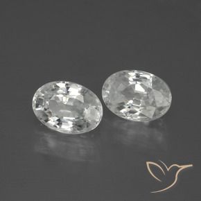 Gemas de Circón Blanco natural de 2.71 ct, Ovalada, VS