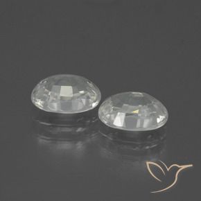 Gemas de Circón Blanco natural de 2.71 ct, Ovalada, VS