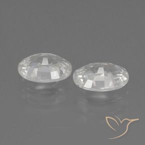 Gemas de Circón Blanco natural de 2.21 ct, Ovalada, VS