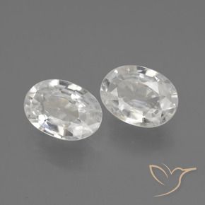 Gemas de Circón Blanco natural de 2.17 ct, Ovalada, VS