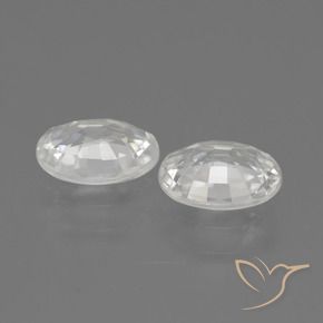 Gemas de Circón Blanco natural de 2.17 ct, Ovalada, VS