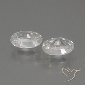 Gemas de Circón Blanco natural de 2.47 ct, Ovalada, VVS-VS
