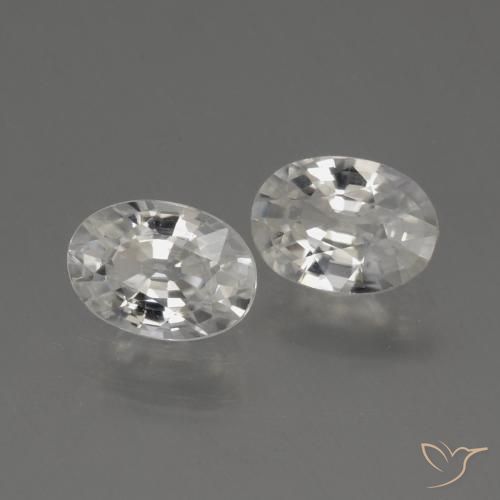 Gemas de Circón Blanco natural de 2.24 ct, Ovalada, VS