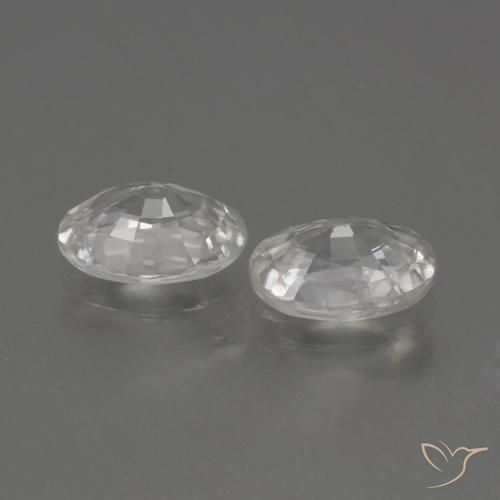 Gemas de Circón Blanco natural de 2.24 ct, Ovalada, VS